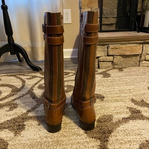 Matisse Bono Equestrian Riding Boots Cognac Brown Tan Leather Tall Knee Brazil - Picture 5 of 10